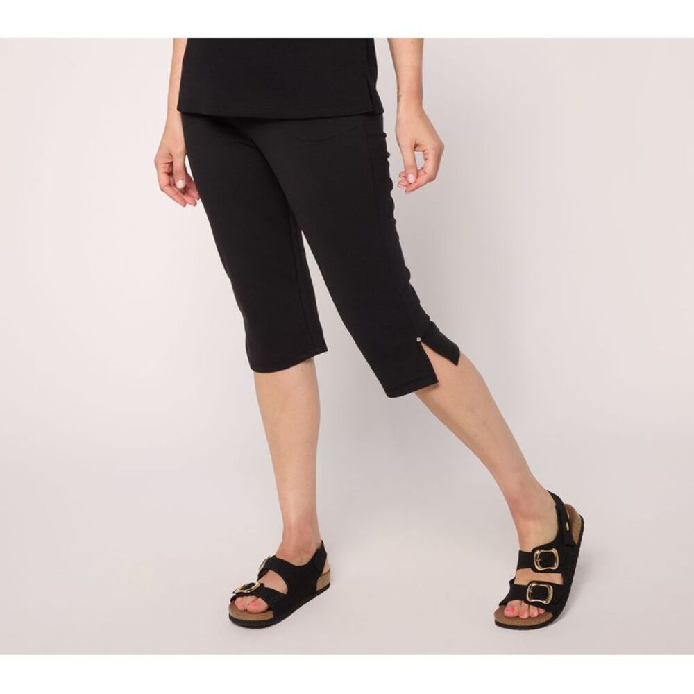 Quacker Factory Women's Pants Sz L Make Your Selection: French Black